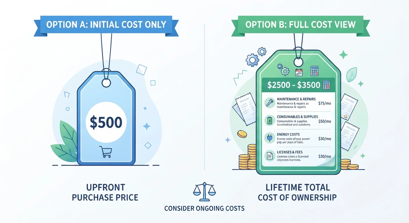 Lifetime Cost vs. Purchase Price: The Real Math Behind a Buying Decision